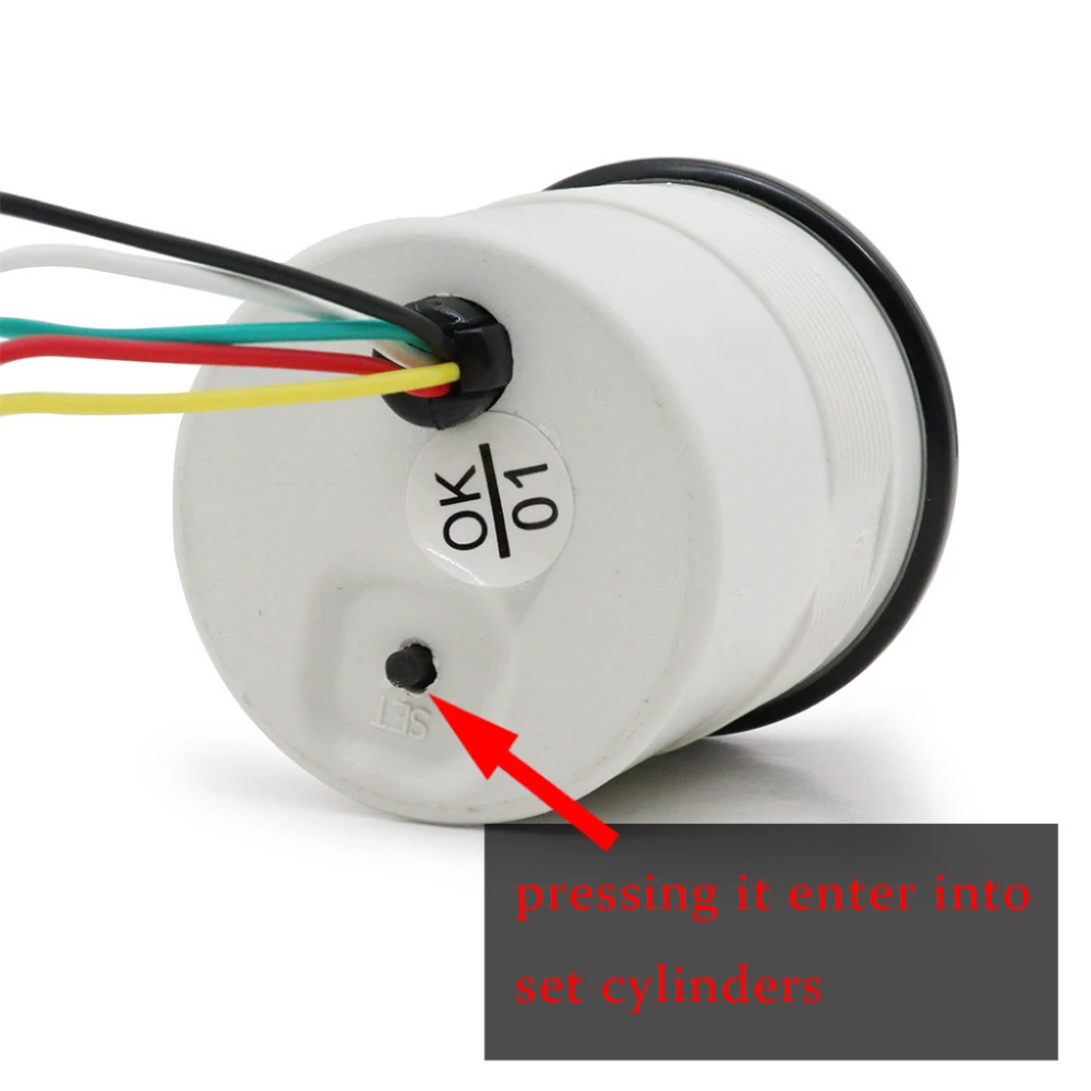 2 Zoll 52MM Dieselmotor-Drehzahlmesser Weißes Licht 0-6000 U/min Elektrischer Tachometer 12V Anzeige – Detail 10