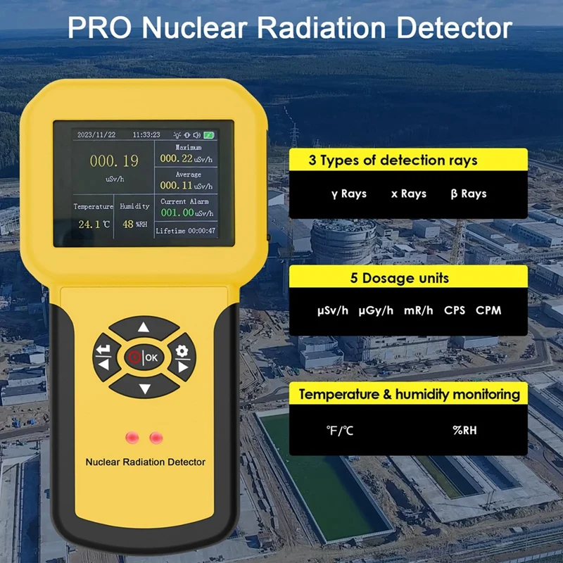 Professional Nuclear Radiation Detector Geiger Counter Radiation Detector &Beta; Y X-Ray Gamma,
