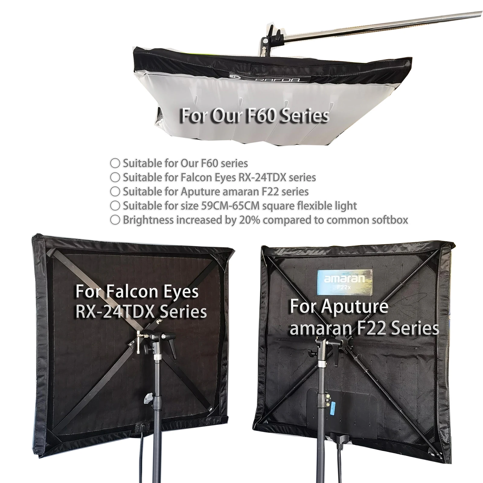 Photography softbox bowens mount softbox portable softbox Inflatable Softbox Falcon Eye RX-24TDX RX-724 RX-824 Aputure Amaran F-22 Godox FL150S Photo Studio Accessories