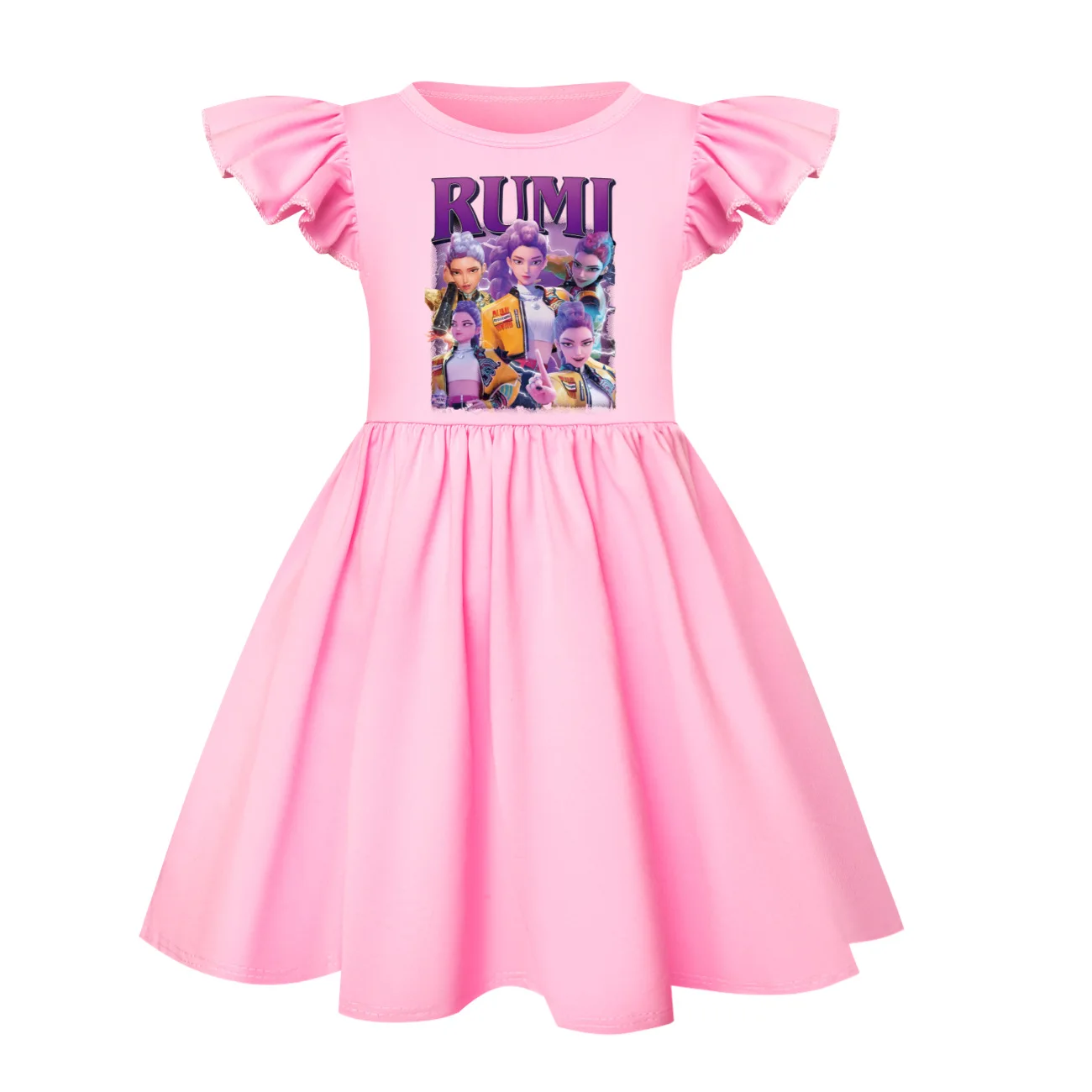 فستان صيفي قصير الأكمام للفتيات الصغيرات من KPop D...