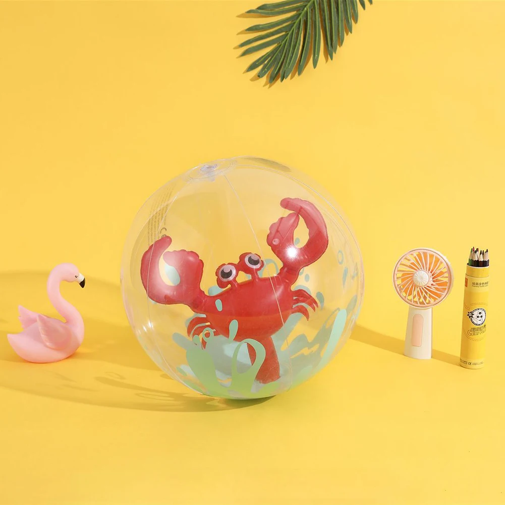 Inflatable Ball Toys PVC Elastic Blow Up Swimming Ball Crack Resistance Durable Portable Easy Operation for Holiday Game Party