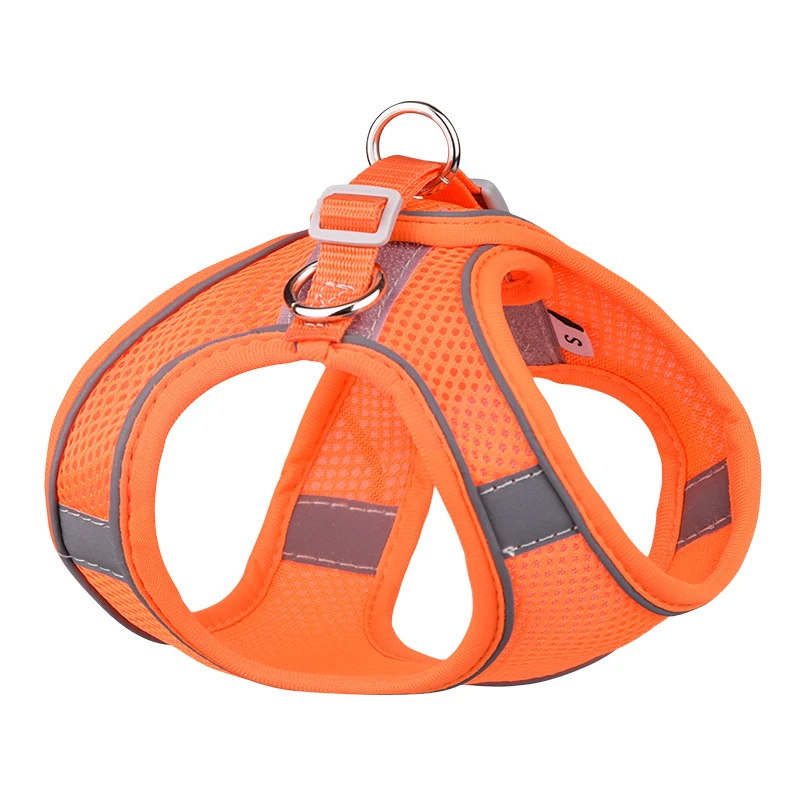 XXS-L Hot Breathable Vest Chest Harness for Small Dogs Fashion Harnesses Vests with Rope Reflective Cozy Pets Puppy Chests Strap