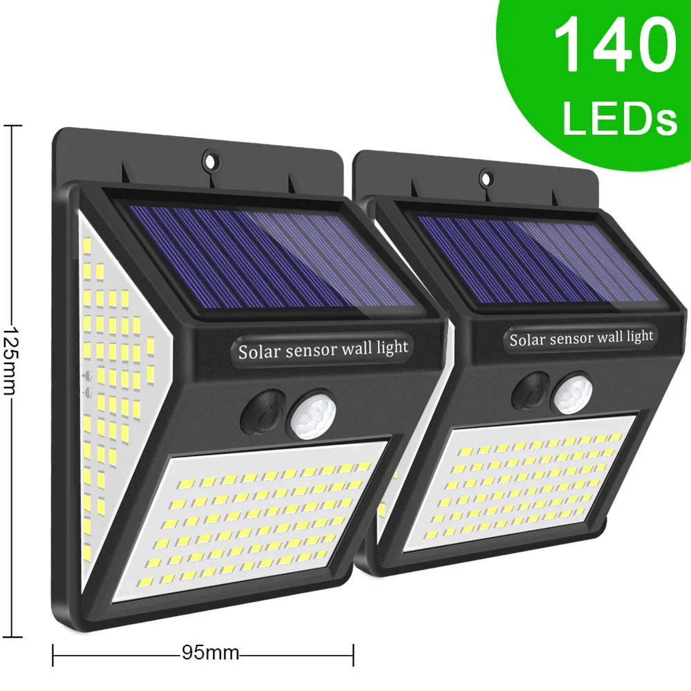 solar powered patio lights 320 LED Garden Solar Light Outdoor Waterproof Solar Lamp with 3 Lighting Mode Motion Sensor Security Wall Light for Street Patio solar post cap lights Solar Lamps