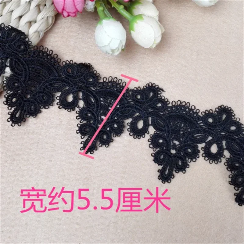Lace Ribbon Lace Sewing Supplies 5CM Wide Embroidery Fringe Ribbon Flowers Fabric Lace Collar Trim Dress Curtain DIY Sewing