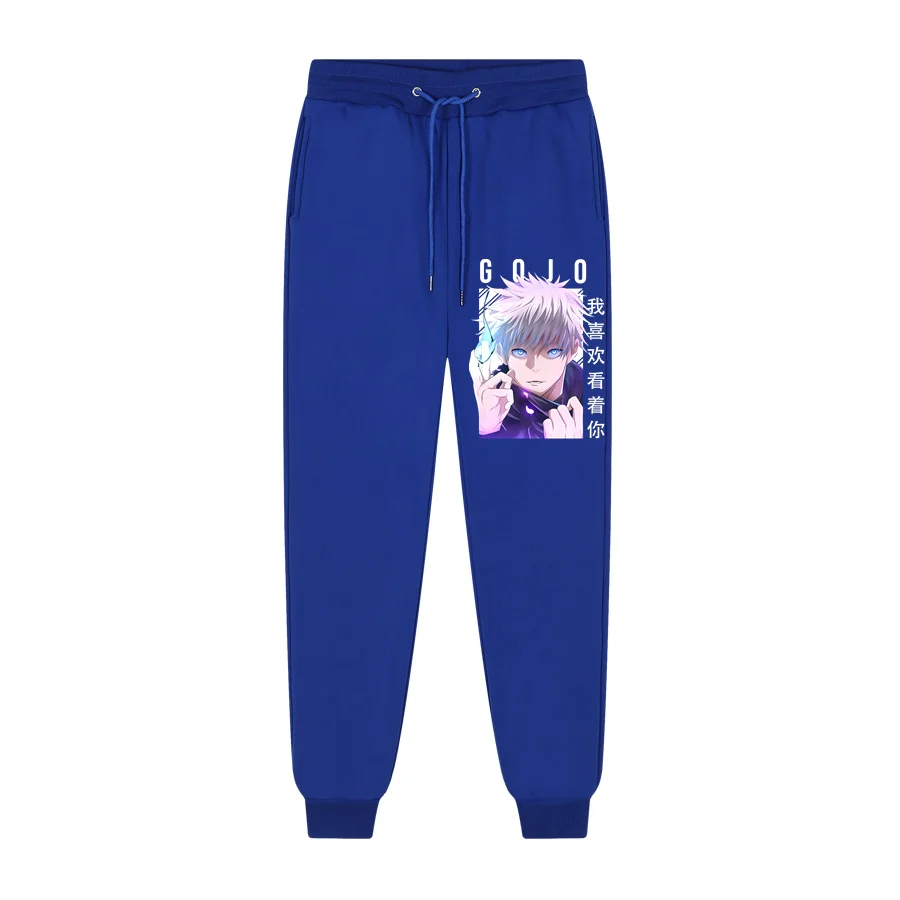 

Quality Fleece Jogging TrousersJujutsu Kaisen Gojo Satoru Japanese Anime Printing Men Women Pants Streetwear Men SweatpantS