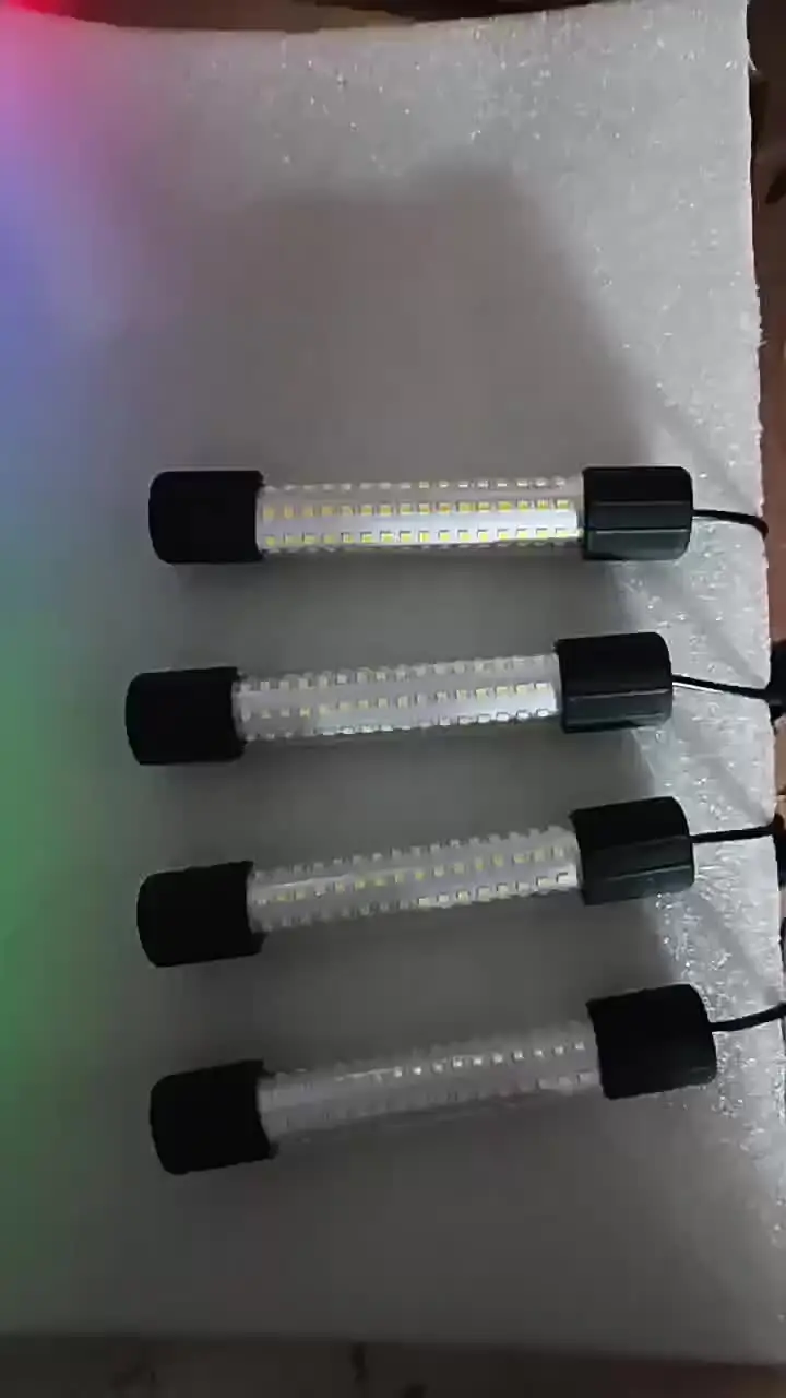 DONGKER Luce per Esche da Pesca, 6 Pezzi Lampada Pesca Subacquea con Design Fisheye, Luci Luminose Esca per Pesca Mare e Ghiaccio in Barca