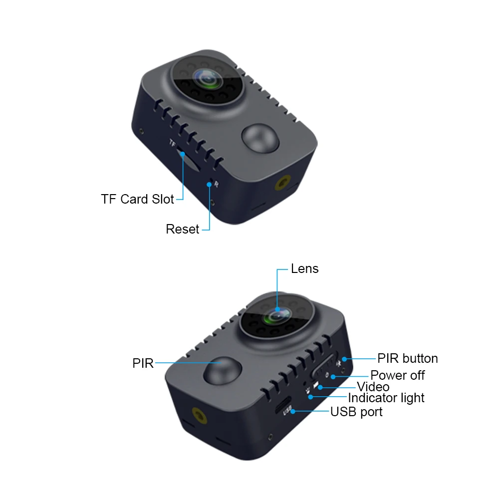 Ynmee MD29 PIR Mini Camera 1080P Full HD Smart Security Pocket Night Vision Camcorder Standby Video Recorder No APP Body Cams 4