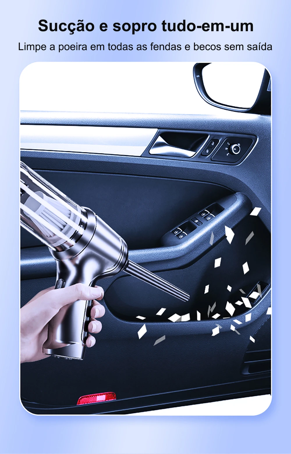 carro, forte sucção, 2 em 1 ventilador, portátil, casa, 95000PA