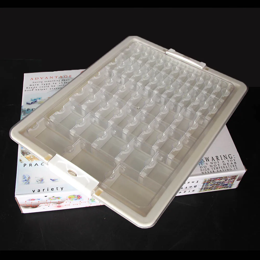 42/50/78 Grids Box Elizabeth Ward Bead Storage Portable Container Transparent Diamond Painting Plastic Storage Box Storage Box Diamond Painting Storage Box