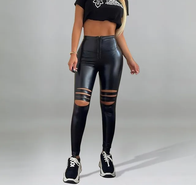 Sexy Back Zipper Black Slim Pants 2022 Autumn Winter Women Fashion High Waist Skinny Pencil Pant Female Streetwear Trousers 7