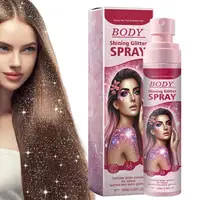 Shimmery Spray Shiny Glitter Spray Hair Shimmery Glitter Spray Hair And Body Washable Temporary Hair Body Glitter Color Spray 1