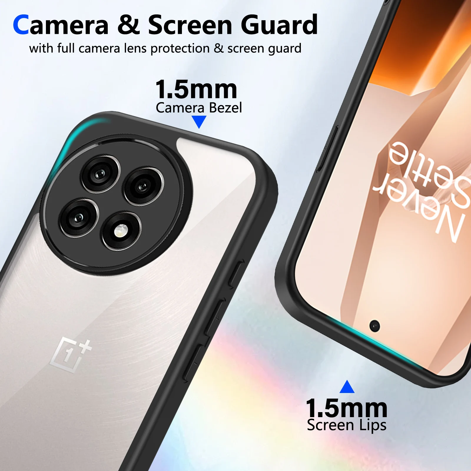Matte Acrylic Clear Hard Cover Armor Shockproof Case