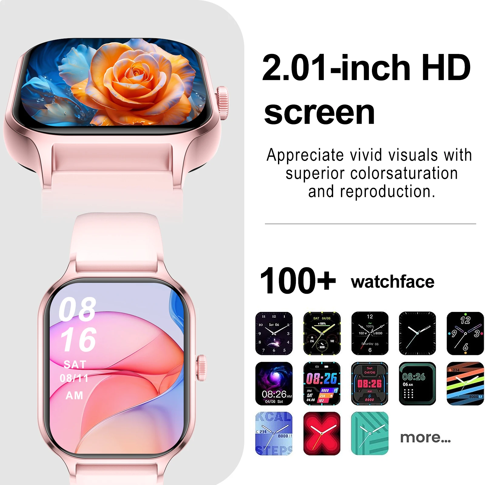 2025 Smart Watch, Wireless Dialing, Multiple Sport Modes, Various App Notifications, Perfect Gift for Holidays, iPhone/Android 2