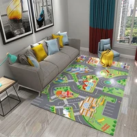 Kids Road Traffic Carpet Cartoon Car Toys Rug for Boys Girls City Life Educational Rugs MultiColor Baby Bedroom Nursery Play Mat 3