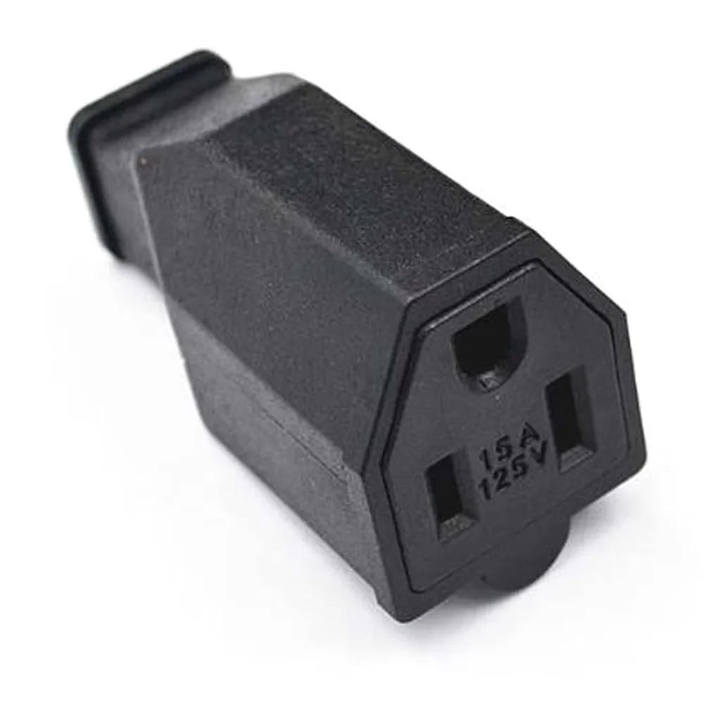 Heavy-Duty Black Industrial Power Adapter Plug with Removable Wiring