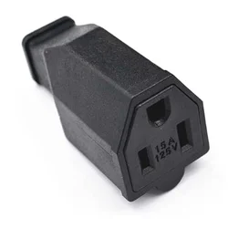 Heavy - Duty Black Industrial Power Adapter Plug with Removable Wiring - US Plug (Female plug)