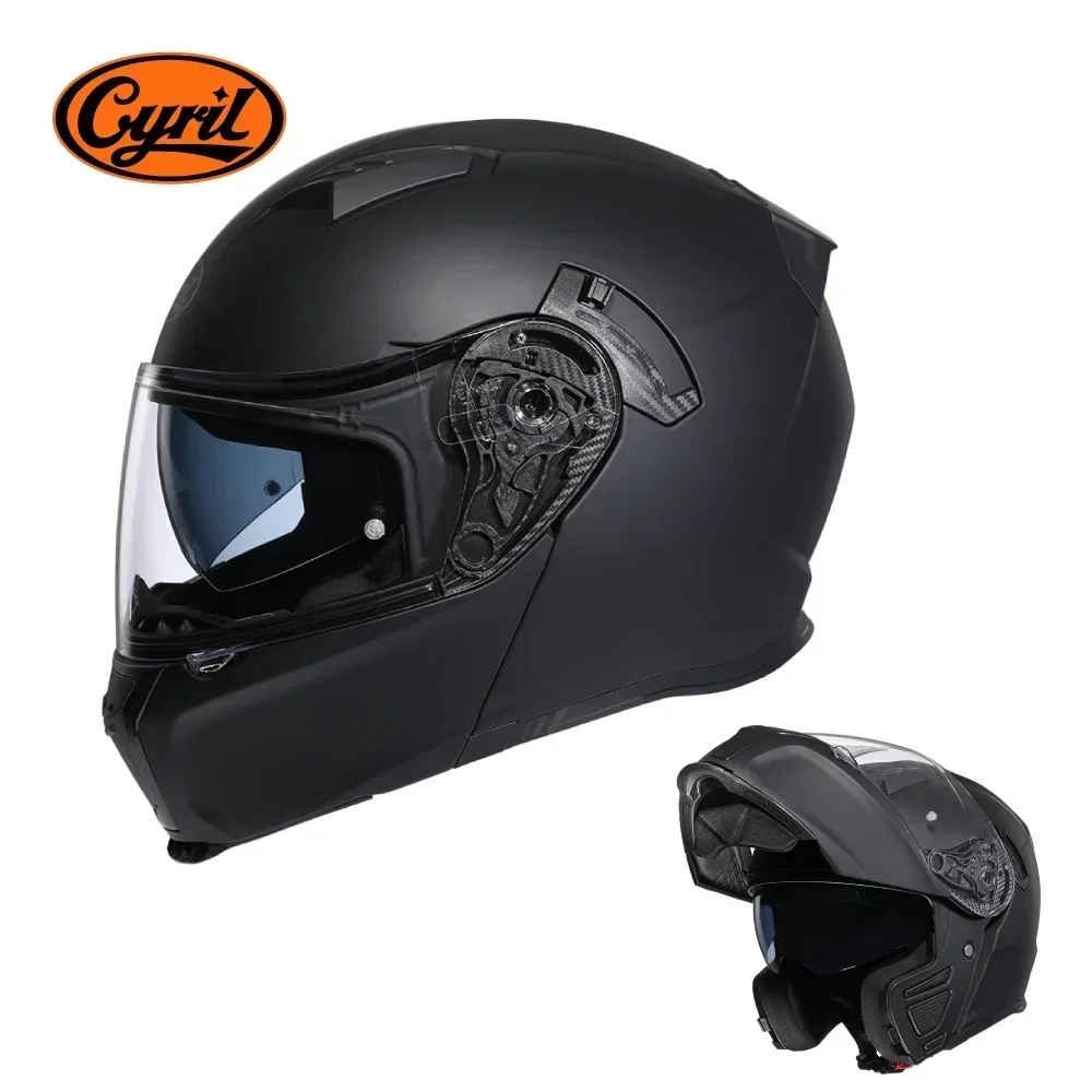 thumbnail image 1 of Casco de motocicleta con doble visera, modular, abatible, de cara completa, para adultos, hombres y mujeres, aprobado por DOT, Casco Moto Cascos Para Moto, 1 of 5