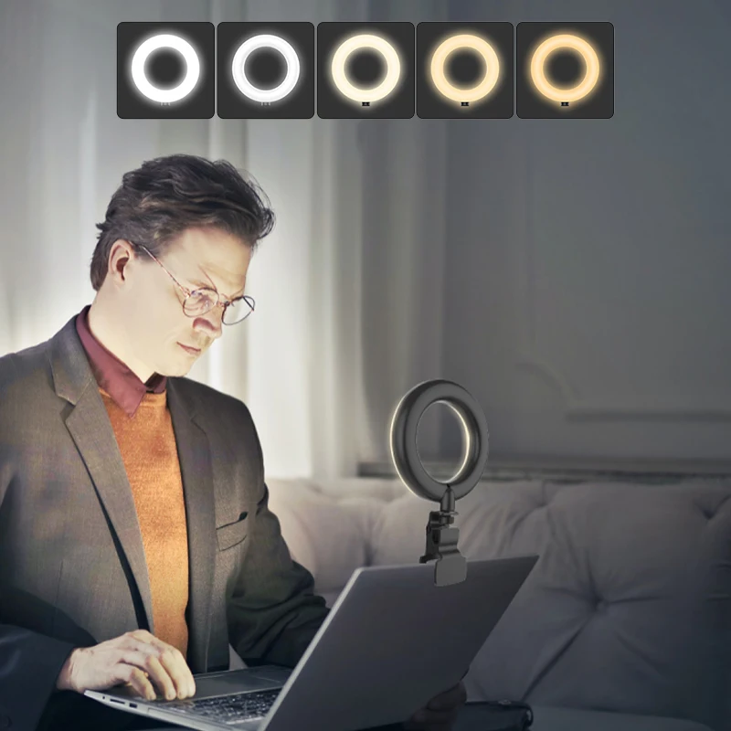 MoZhao Computer Fill Light LED Soft Light 5 Color Temperature Screen Eye Protection Reading Light Video Conferencing Fill Light