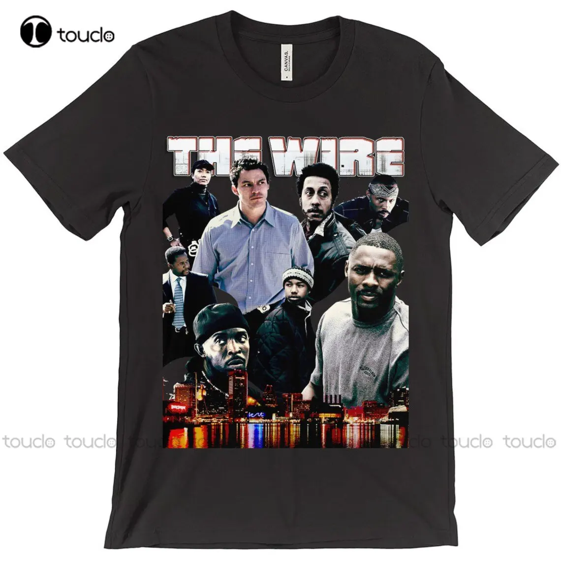 

The Wire Baltimore Skyline Collage T-Shirt Custom Aldult Teen Unisex Digital Printing Tee Shirts Custom Gift Xs-5Xl Tshirt