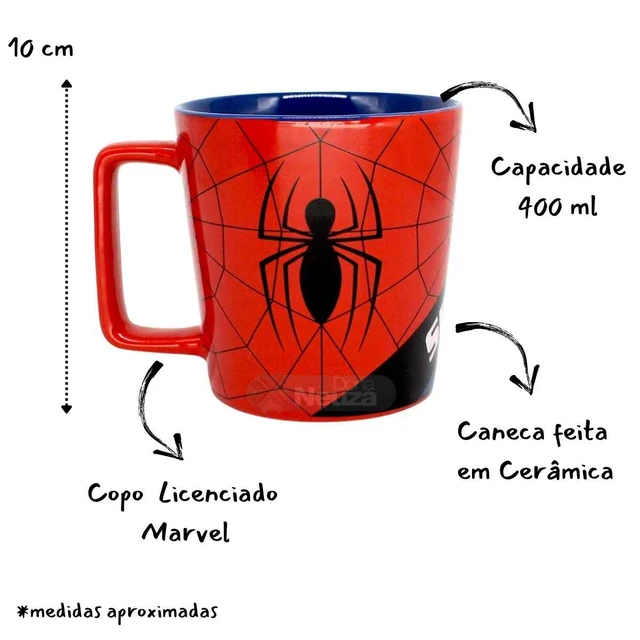 Taza Spiderman Comic Logo Cerámica