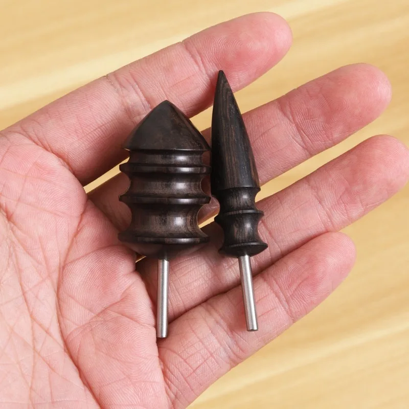 Leather Craft Tool Ebony Leather Electric Grinding Bit Head Polishing Edge Burnisher Tool Craft DIY Leather Grinding Tool Sandalwood Head Burnisher leather tools leather craft tool kit leather craft tools