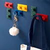 4pcs/set Building Block Key Hooker Wall Coat Hook Modern Decoration Home Hall Organization Door Back Decorative Hook 4