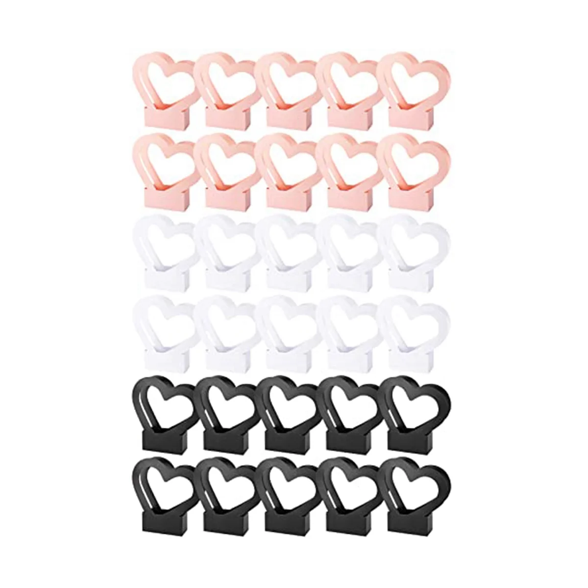 

30 Pcs Flower Box for Arrangement Kraft Paper Flower Box Bouquet Flower Gift Bags Black, White, Pink (Heart)