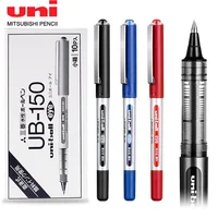 Uni UB-150 Straight Liquid Type Neutral Pen Stationery Supplies 0.38/0.5mm Anti Halo Dye Ball-point Pen For Student Exam Office 2
