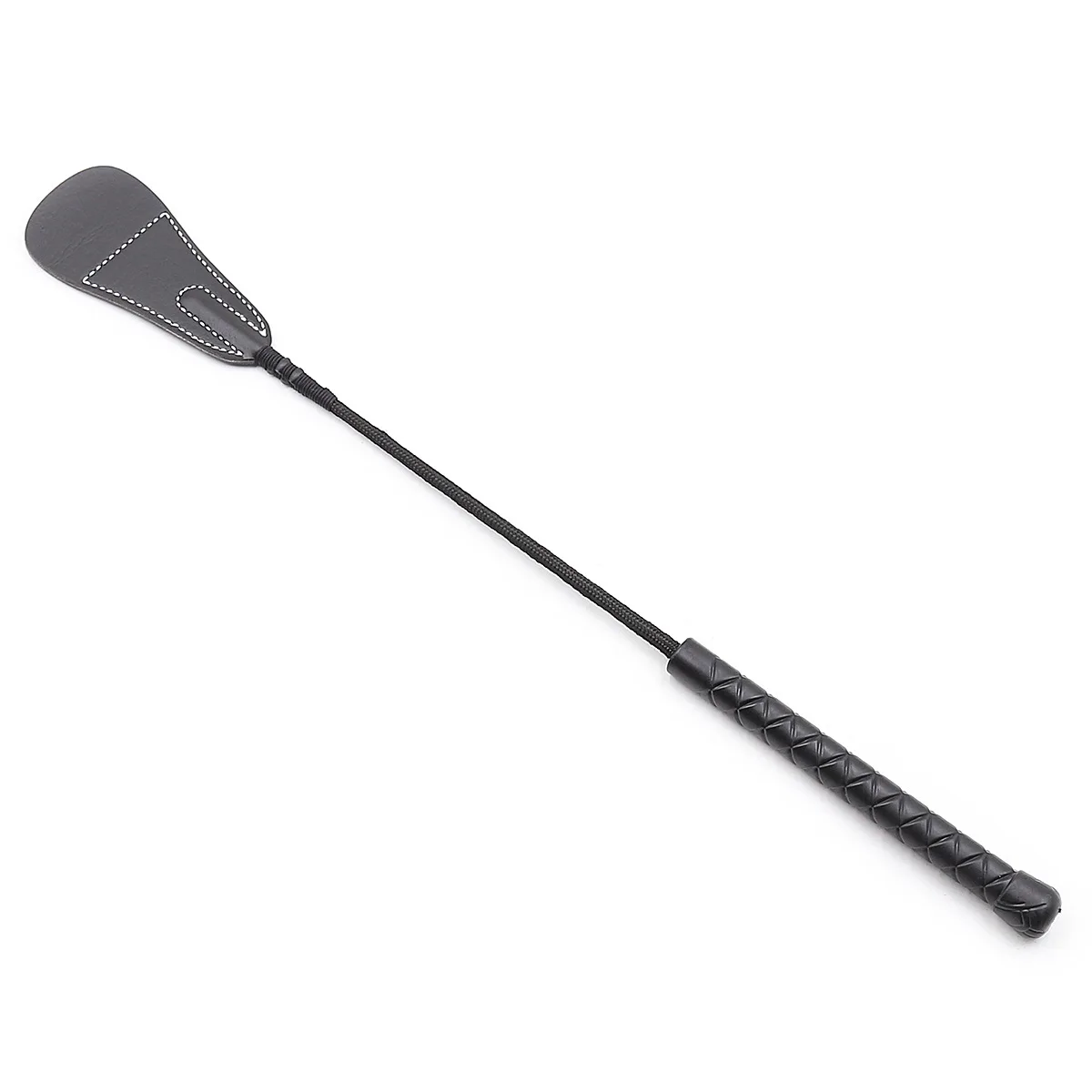 46.5CM PU Leather Horse Whip Paddle,PVC Handle Spanking Flogger Horse Riding for Training