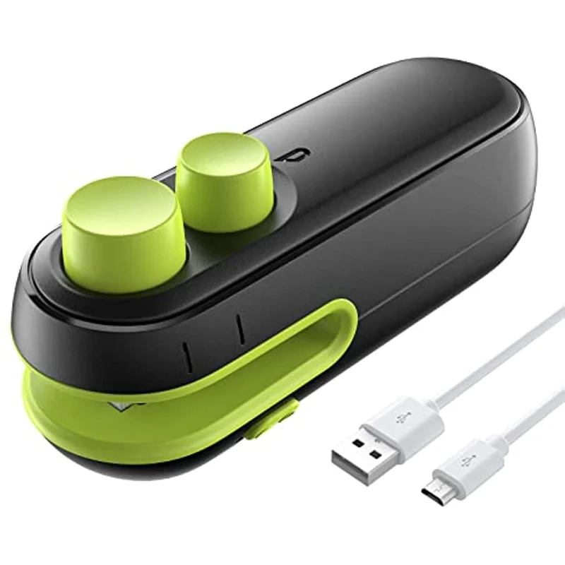 

Portable Handheld Chip Bag Sealer, 2 in 1, Heat Vacuum Sealer, Rechargeable Bag Resealer, Sealing Machine for Plastic Bags