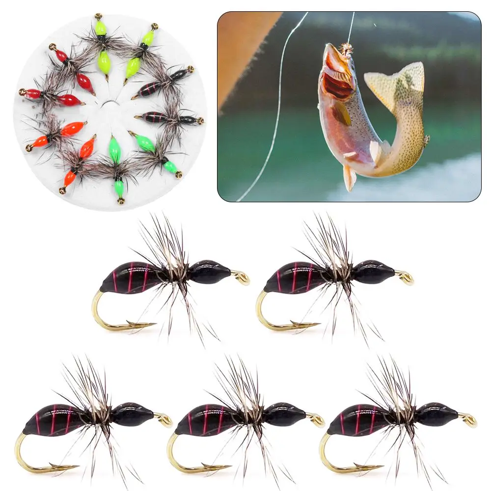 5pcs Fishing tool Hair Hook Fly Hook Artificial Insect Lure Insects Hook Ant Lures Fly Fishing Bait 5pcs flying bait fly fishing lure insect artificial bait handmade insect fishing hook for trout fishing tackle