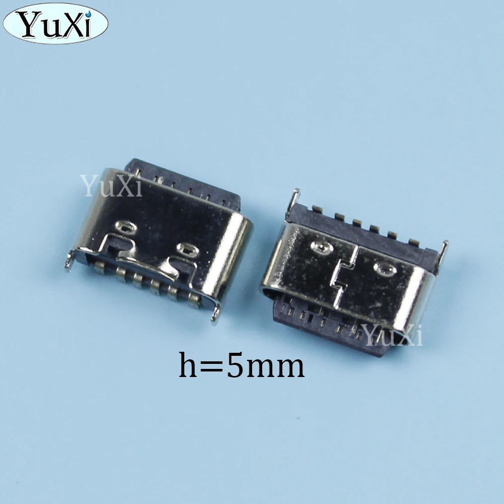 10-Pack USB Type-C Vertical Female Sockets - Fast Charge High-Speed Connectors