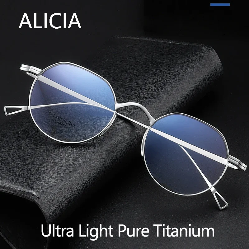 Mode Retro Runde Brillen Ultra Licht Reinem Titan Brillen Optische Brillen Rahmen Mann Und Frau Brillen 211