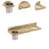 Hair Blow Dryer Holder Storage Stand No Drill Wood Wall Mount Hair Tool Organizer Blow Dryer Hanger for Curling Iron Dresser 5