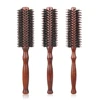 6 Style Natural Boar Bristle Hair Round Brush Wood Handle Round Barrel Hair Comb Hair Roller Brush Hairdressing Styling Tools 1