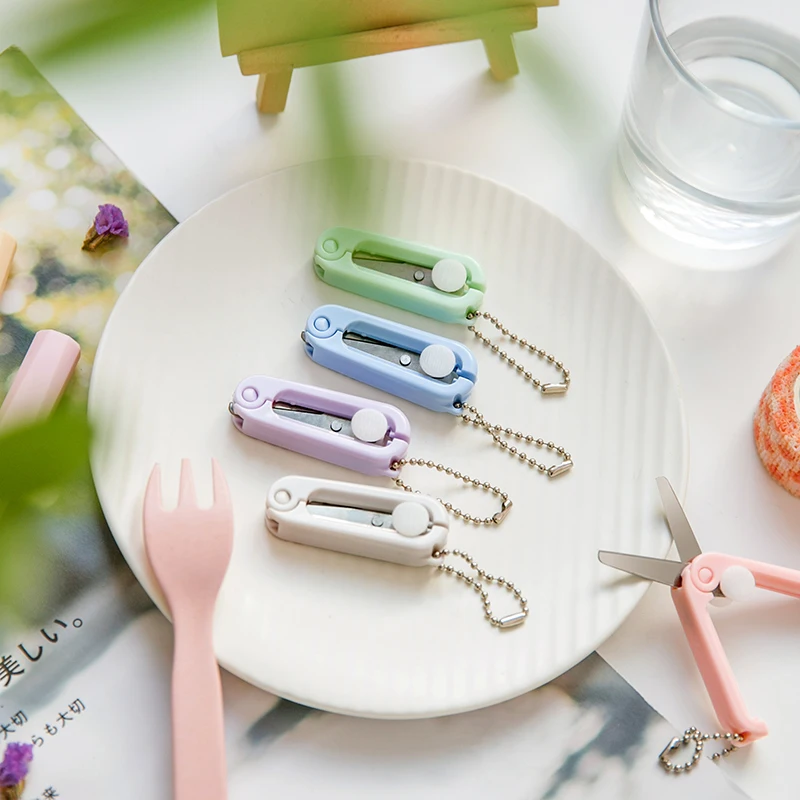 Mini portable cutting safe scissors 1 piece multipurpose office school supplies craft sewing DIY scrapbooking