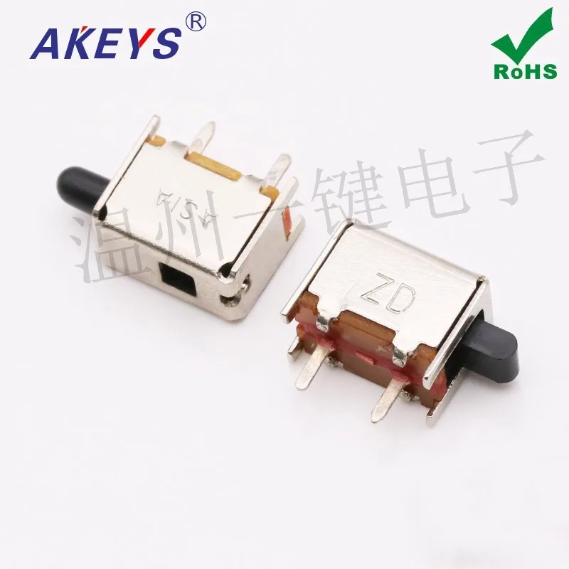 10Pcs 4 Piedi 2 Pin Fissi Senza Blocco Piccolo A05 Piano Chiave Pulsante Dritto Interruttore Di Accensione Pulsante Interruttore Ps-11F03