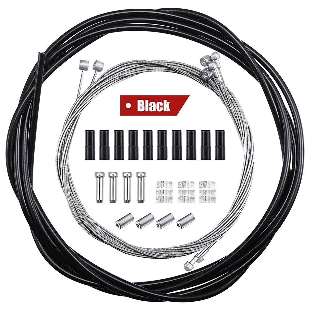 

Новый Велосипедный тормозной трос переключатель передач проволочный корпус черный MTB дорожный велосипед для механического тормоза портативные наборы переключателей передач