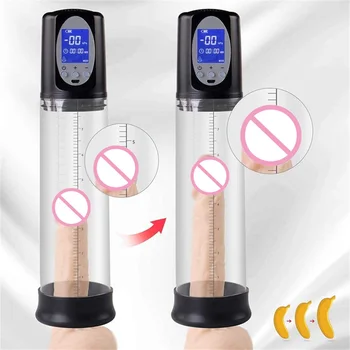 Penile Vacuum Pump Penis Enlargement Enhancer Massager Ring Electric Penis Pump Sex Toys for Men Male Masturbator Penis Extender 3