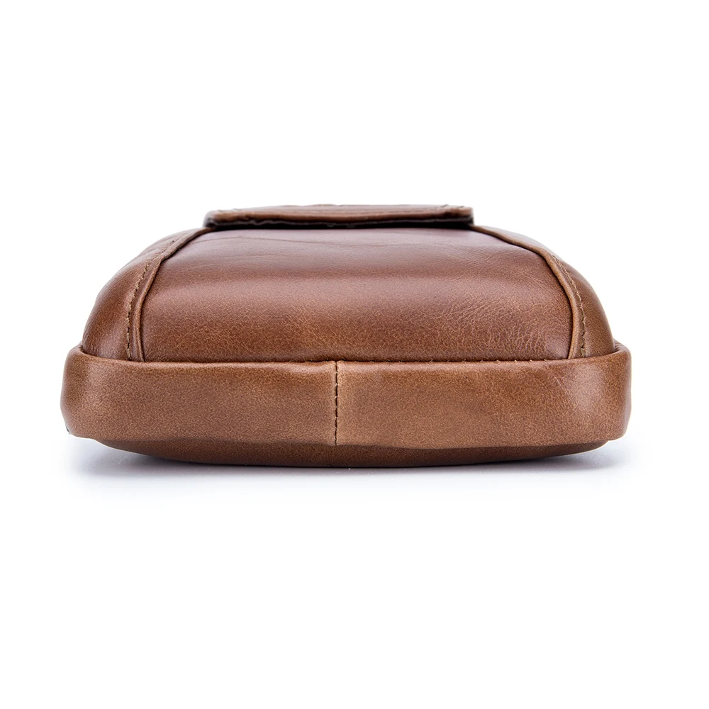 Herren-Hüft tasche aus Rindsleder mit tragbarem Gürtel, multifunktion alem Haken und Taillen tasche aus echtem Leder – Detail 9
