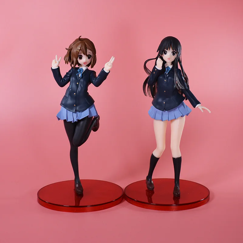 

20cm Sexy Girls Mdoel JK Hirasawa Yui Figure Kawaii PVC Model Mio Figura Collection Ornaments Anime Peripherals Toys Gift Boys