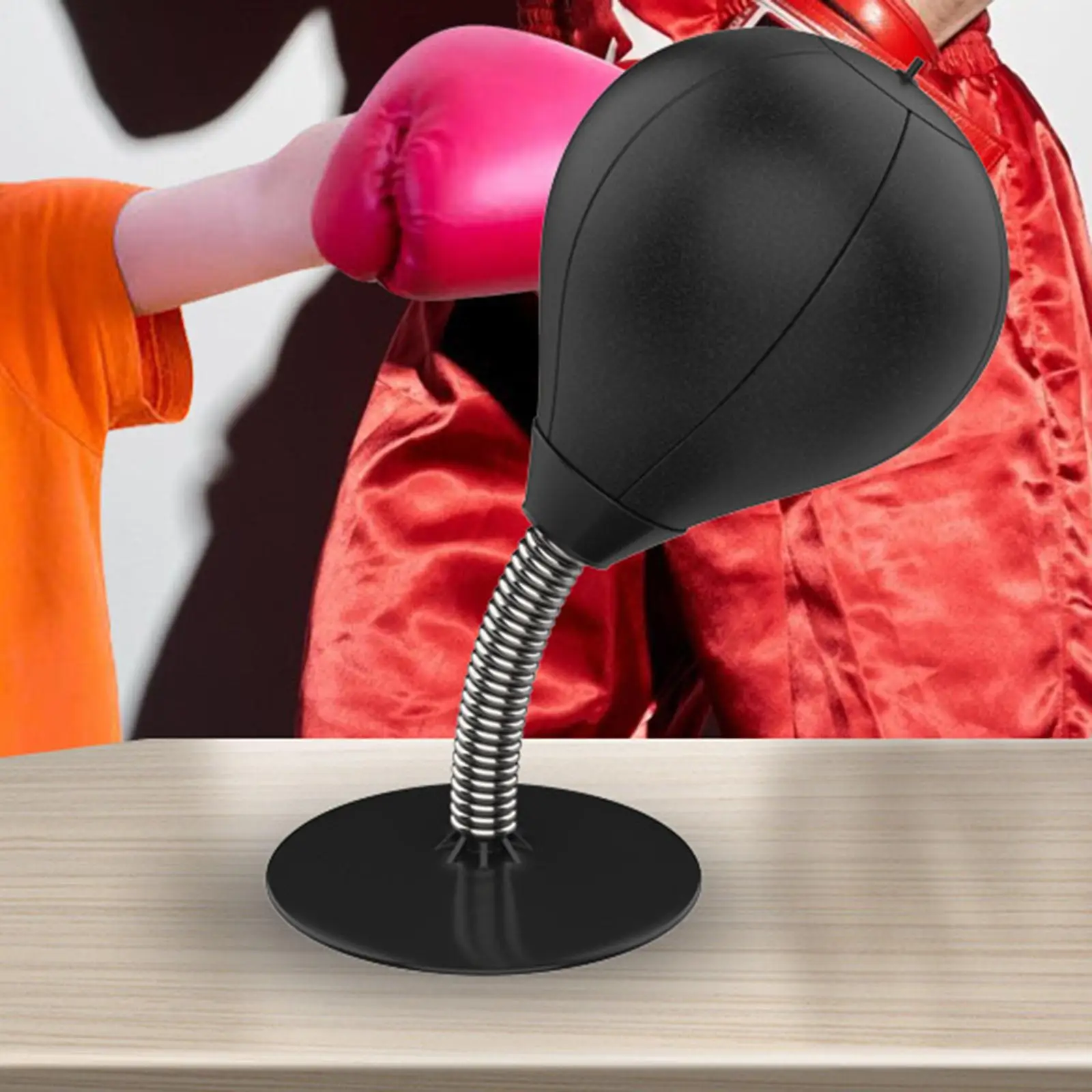 Desktop Punching Bag Equipment Gear Thanksgiving Gifts Heavy Duty Counter with Suction up Boxing Bag Speed Ball with Kids Gloves