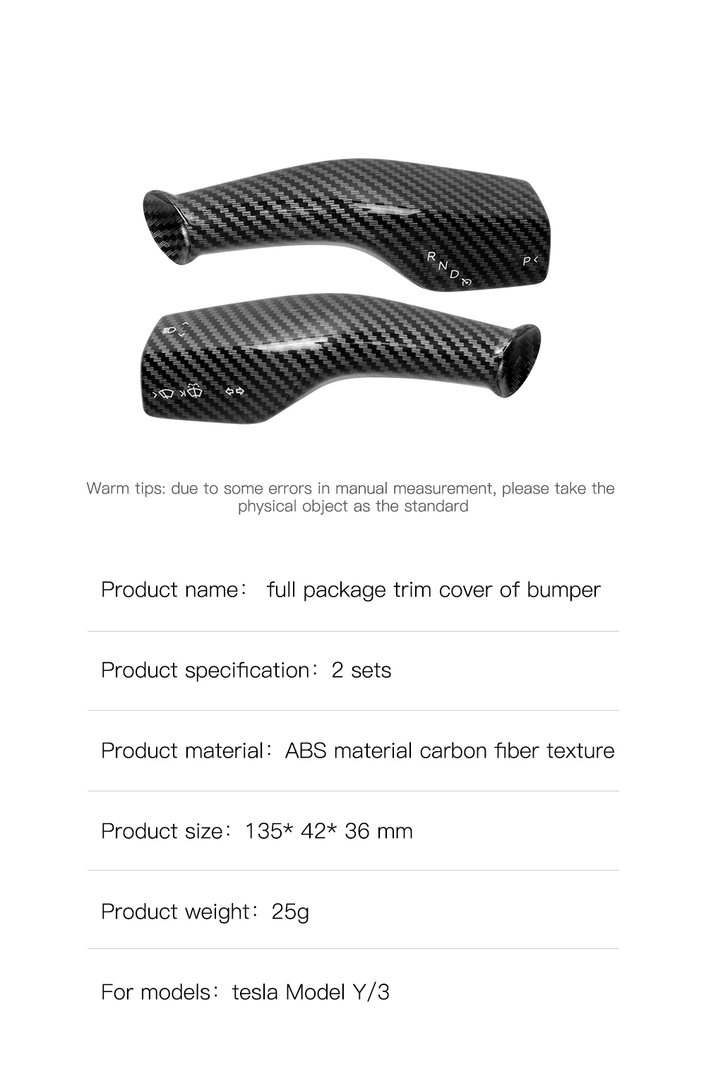 For Tesla Model 3 Y Juniper Full Package Trim Cover Of Carbon Fiber Matte Finish