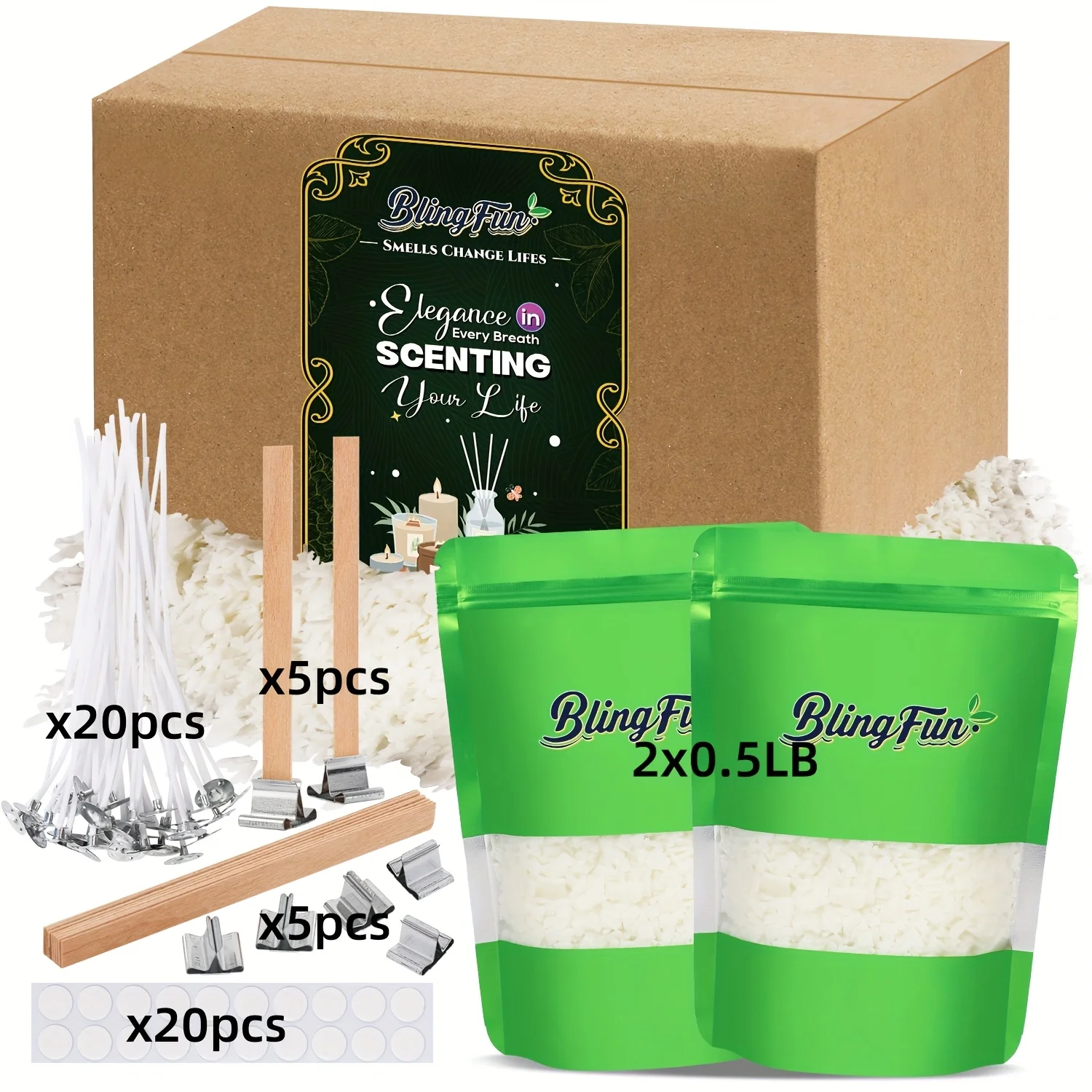1LB Soy Wax Kit