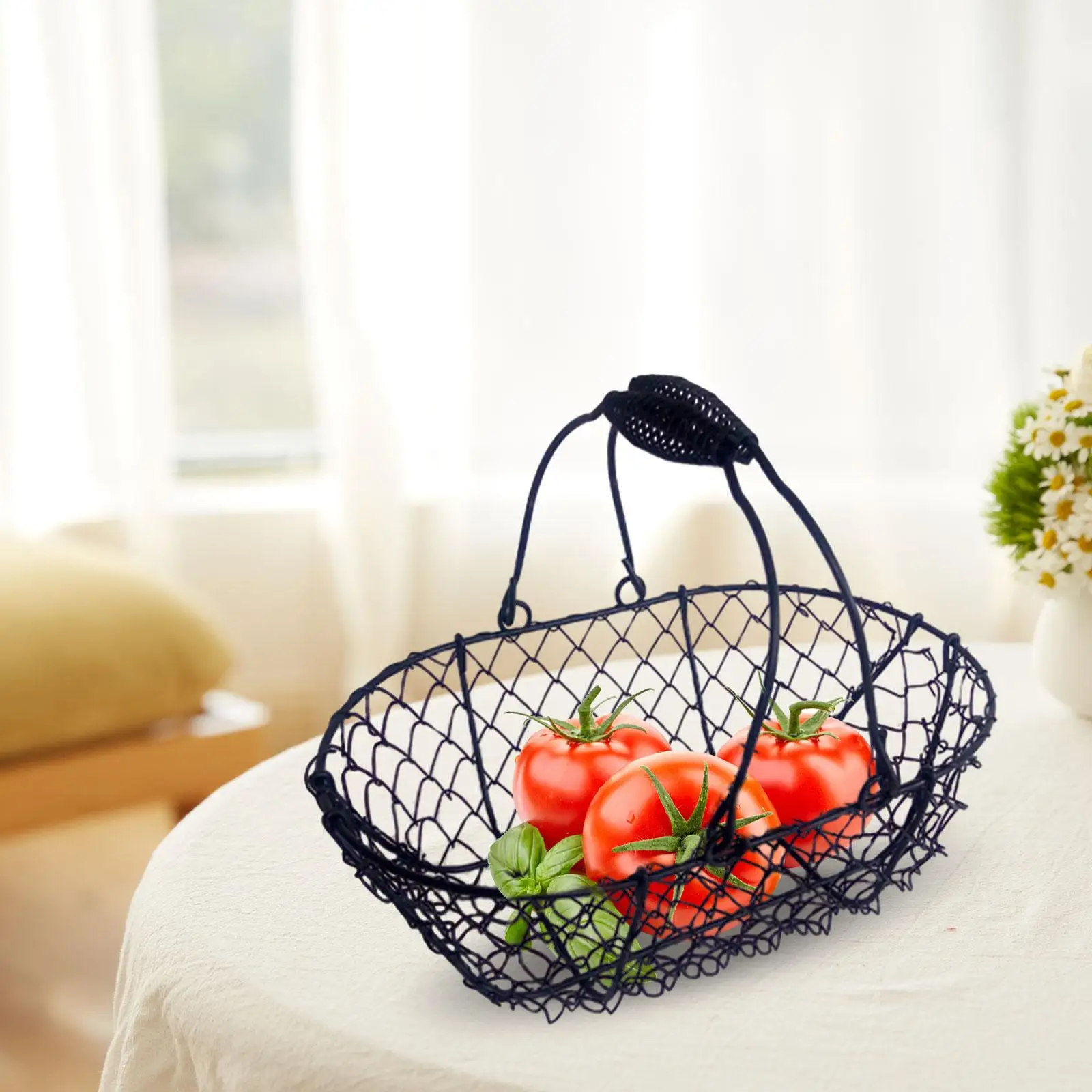 Fruit Bowl Basket Storage Basket Housewarming Gift Decorative Bread Vegetable Holder Fruit Holder Stand for Holiday