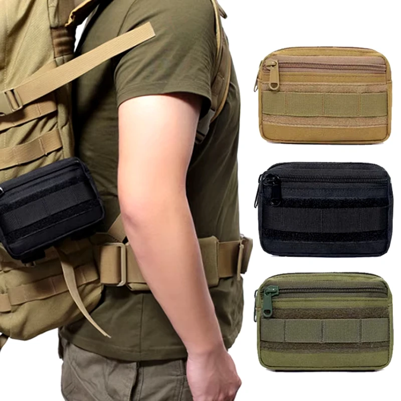 Double Layer Military EDC Pack Men Tactical Molle Waist Belt Oxford Hip Pouch Fanny Pack Camping Hunting Accessories Utility Bag fanny pack