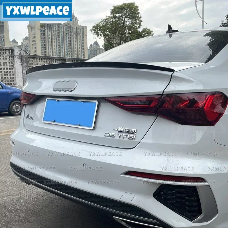 

For Audi A3 S3 8Y Sedan Spoiler 2021 2022 2023 ABS Plastic S Style Unpainted Color Rear Trunk Lip Wing Body Kit Accessories