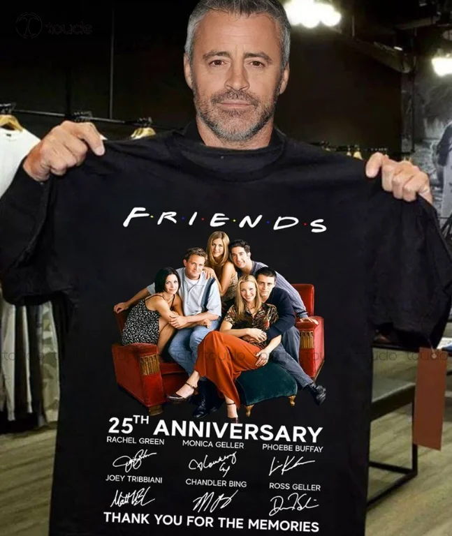 

Friends Tv Show 1994-2004 Thank You For The Memories Signature Unisex T Shirt Digital Printing Tee Shirts Custom Gift Xs-5Xl