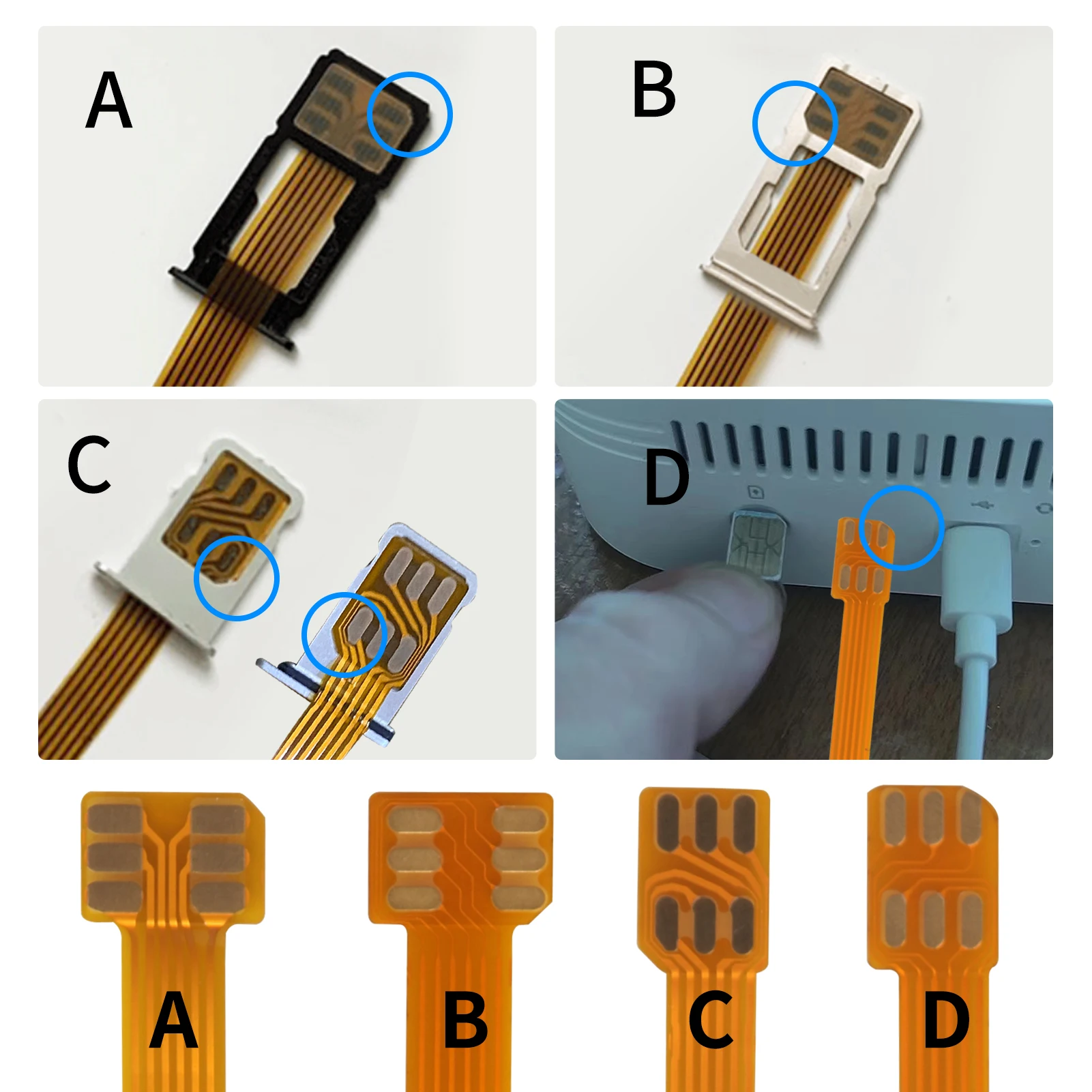 Mini SIM card extension cable adapter circuit board card reader for cpe wireless routers and wifi devices smartphones and more card reader sd card reader