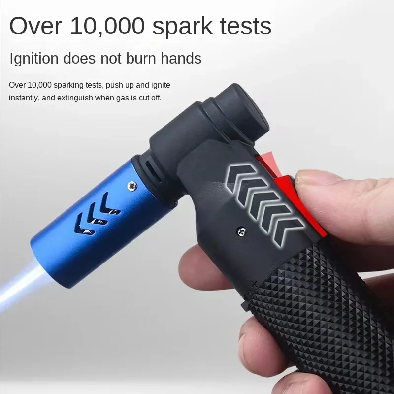 HONEST Metal Gas Lighter Jet Butane Cigar Lighter Windproof Kitchen Pipe BBQ Jewelry Welding Lighter Men's Outdoor Gadgets 1